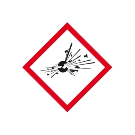 GHS-Gefahrenpiktogramm: Symbol 01: Explodierende Bombe