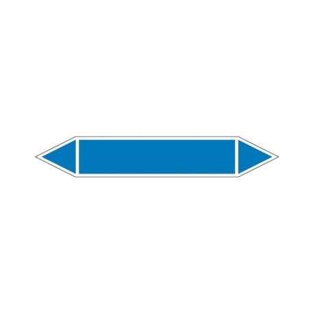 Pfeilschild Rohrleitungskennzeichnung: Gruppe 0 Sauerstoff (Blau)
