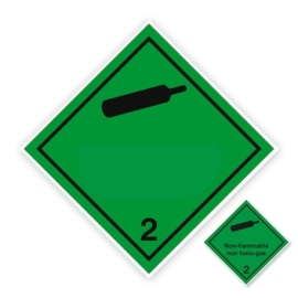 Gefahrgutschild: Klasse 2.2 - Nicht entzündbare Gase