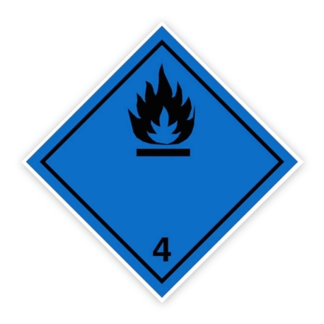 Gefahrgutschild: Klasse 4.3 - Entzündliche Feststoffe
