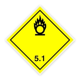 Gefahrgutschild: Klasse 5.1 - Entzündend (oxidierend)