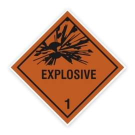 Gefahrgutschild: Klasse 1 - Explosive Stoffe und Gegenstände