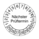 Prüfplaketten: Nächster Prüftermin - Weiß (15-500 Stck.)