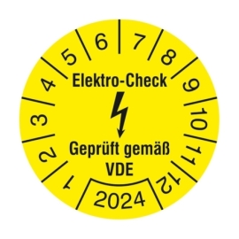 Prüfplaketten: Elektro-Check - Geprüft gemäß VDE (28 Stck.)