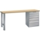 LISTA Werktisch mit Schubladen-Unterschrank 27 x 27E / 6 Schubladen