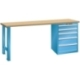 LISTA Werktisch mit Schubladen-Unterschrank 27 x 36E / 5 Schubladen
